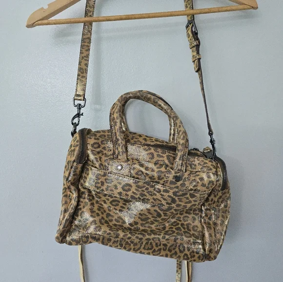 AIMEE KESTENBERG Leopard Cheetah Print Leathee CAR-GO SHOULDER SATCHEL BAG - Picture 3 of 14